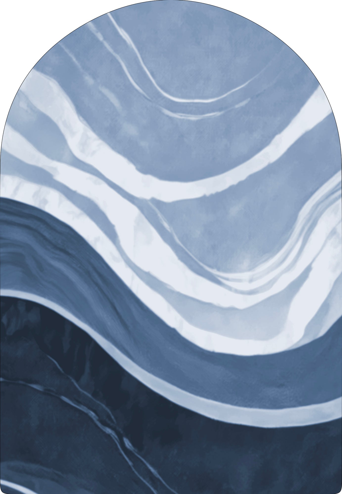 MOMO rugs x NOŪRA studios - Waves Blue arch