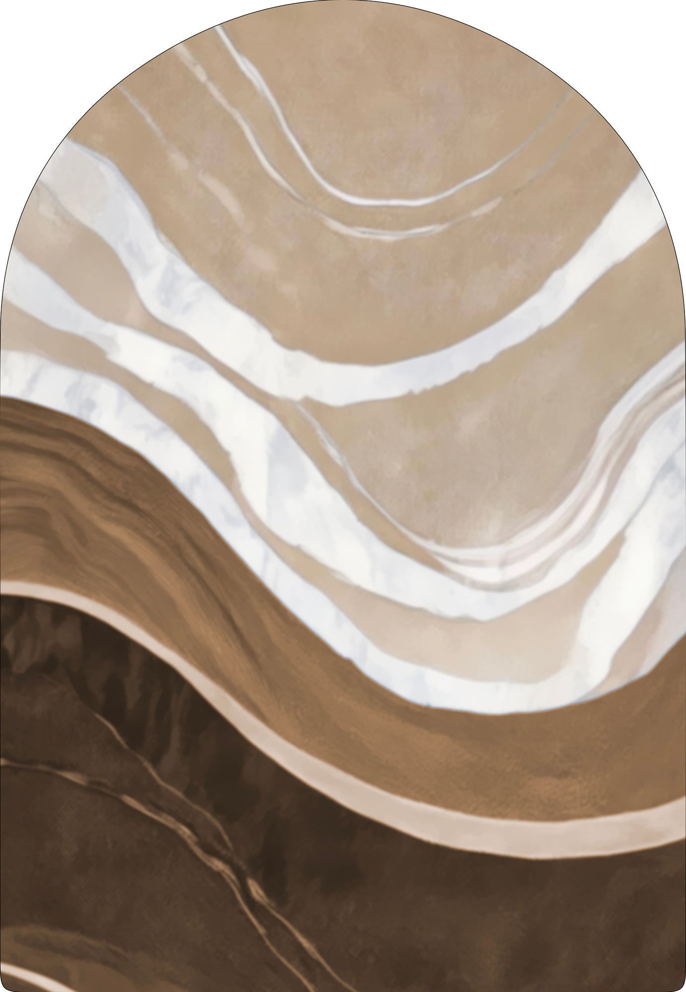 MOMO rugs x NOŪRA studios - Waves Brown Sand Arch
