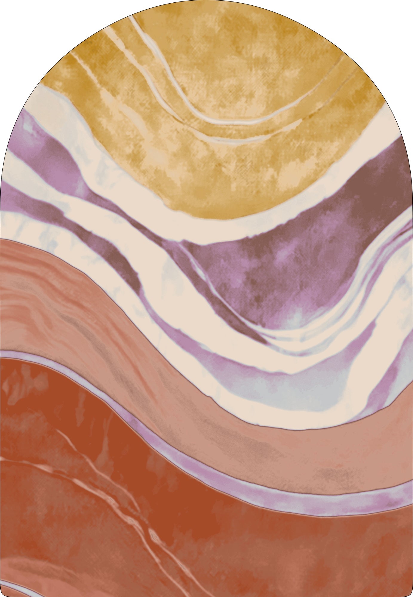 Rug MOMO rugs x NOŪRA studios - Waves Multicolour vibrant Arch