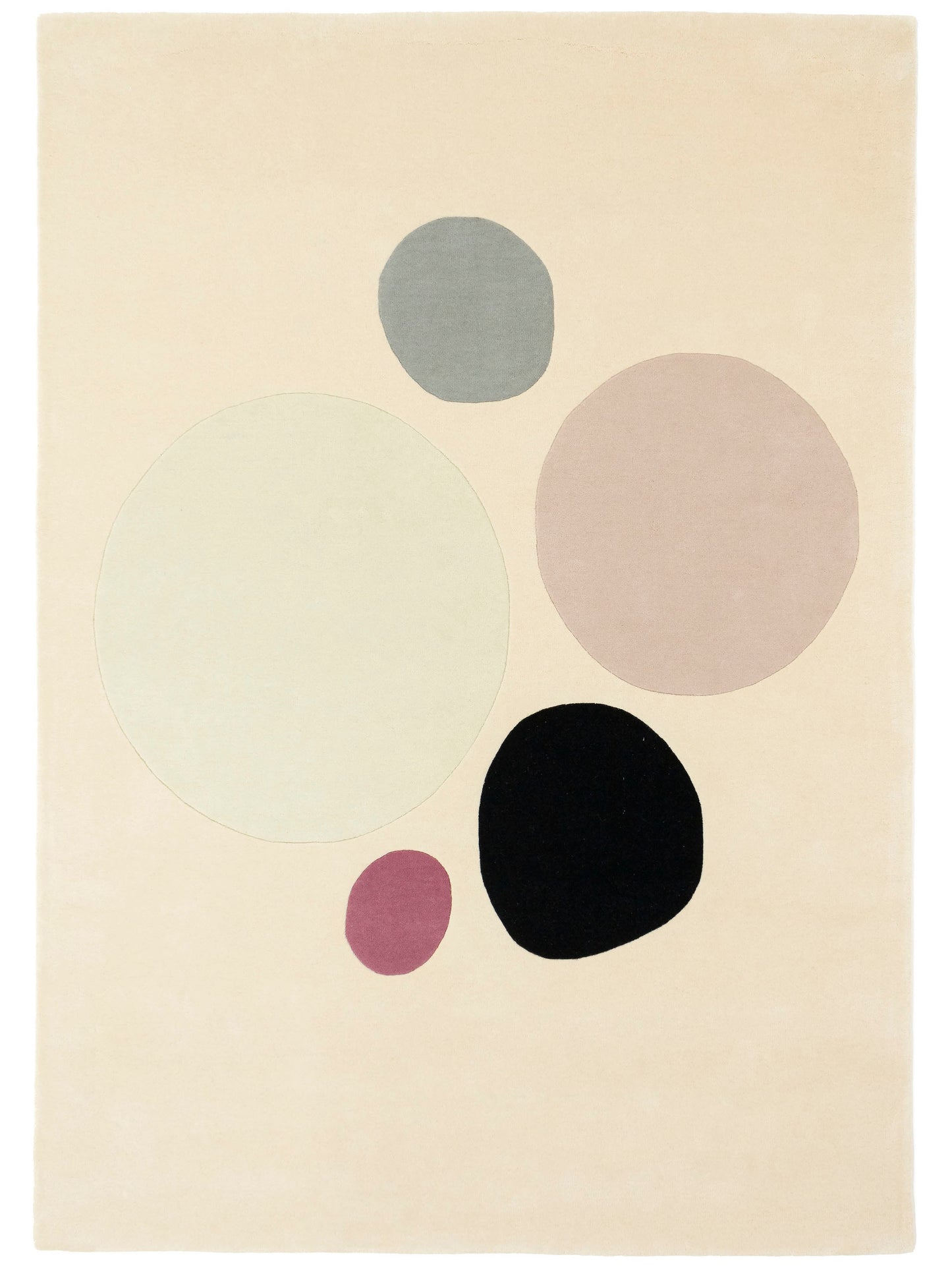 Abstract and refined Bubbles beige carpet