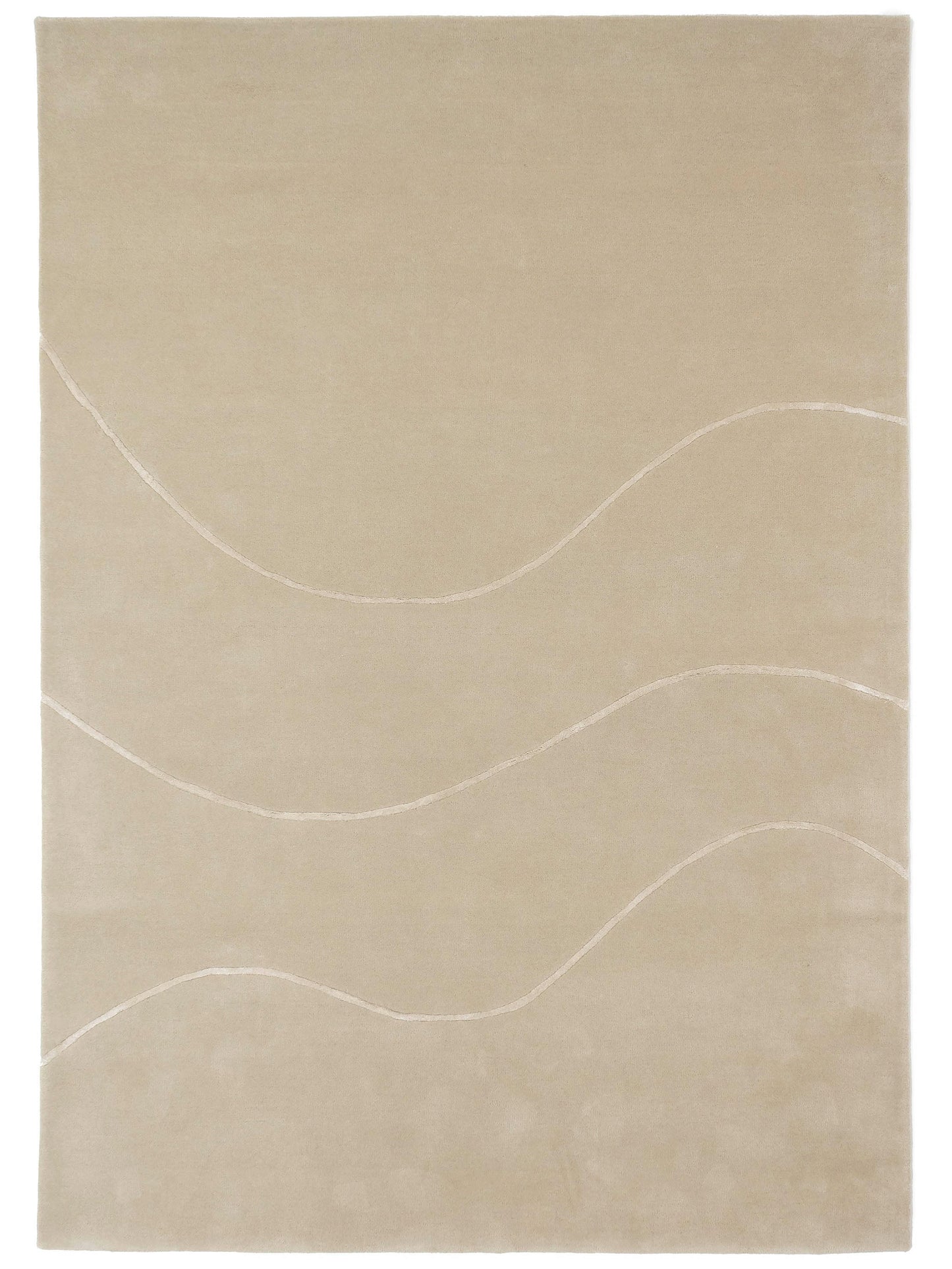 Abstract and refined Flow of Nature Beige carpet