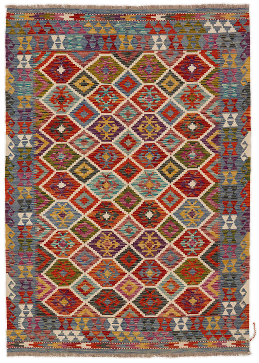 Handwoven Oriental Carpet | Unique Afghan Kelim 13912 (in stock)