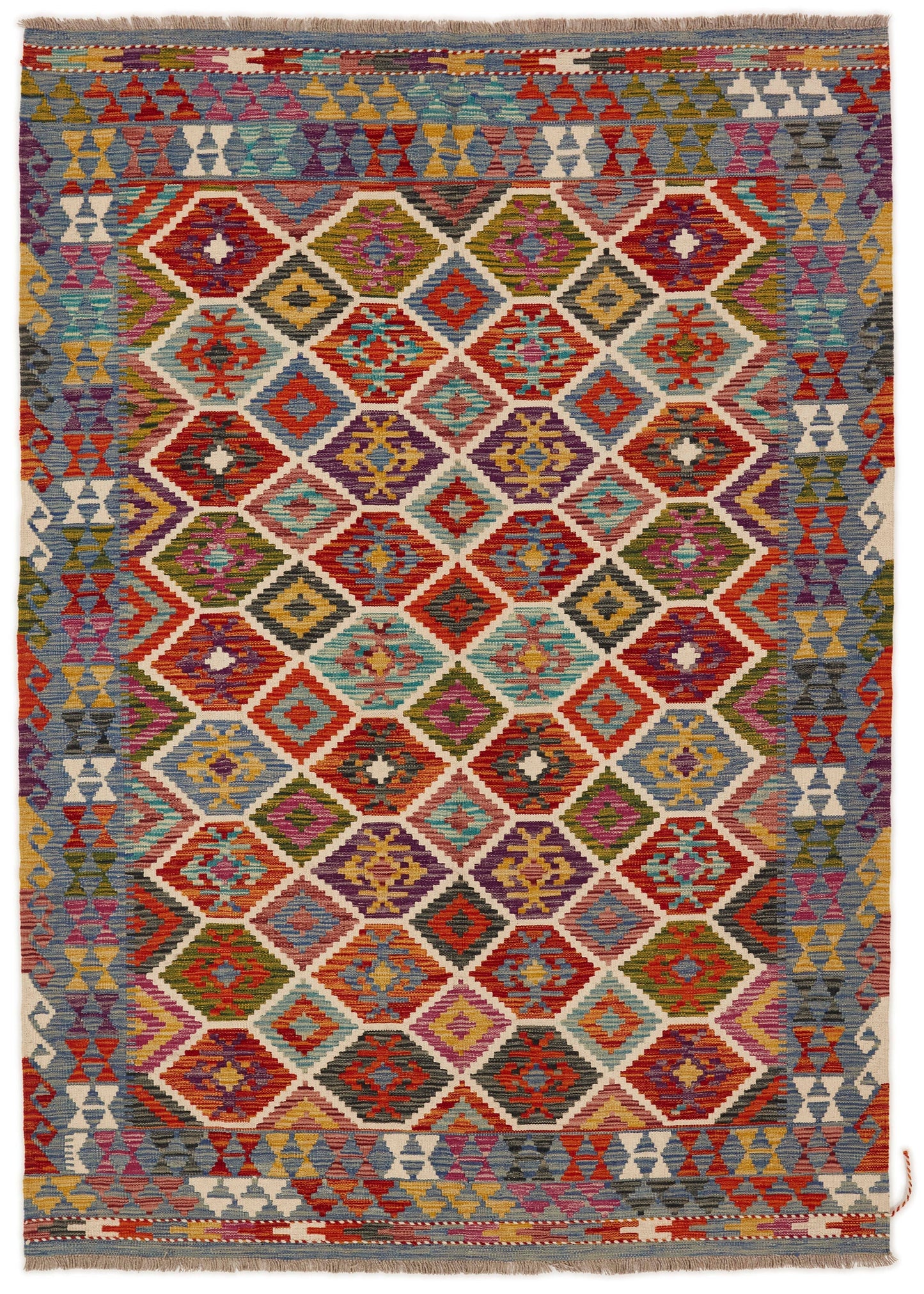 Handwoven Oriental Carpet | Unique Afghan Kelim 13912 (in stock)