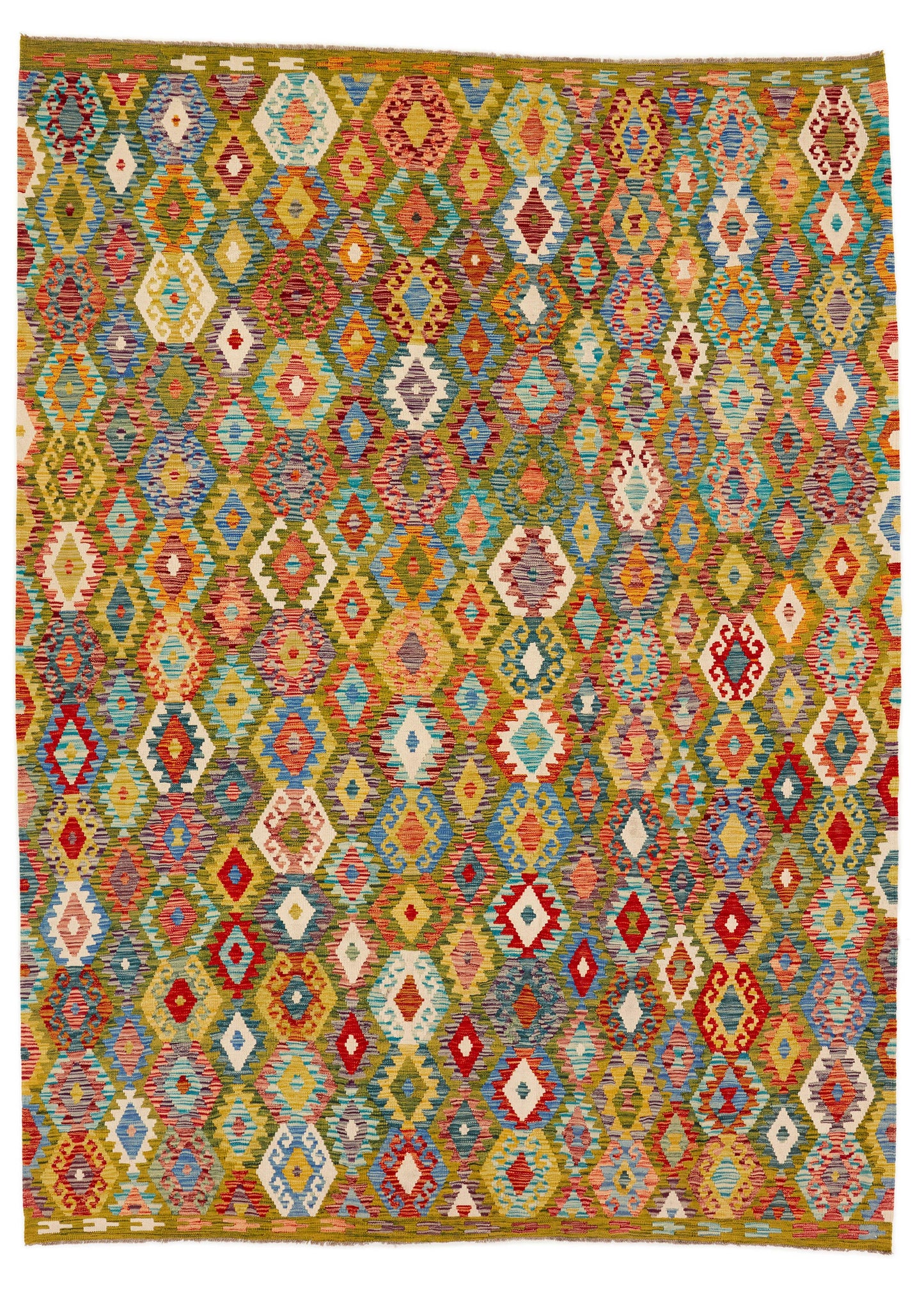 Handwoven Oriental Carpet | Unique Afghan Kelim 98876 (in stock)