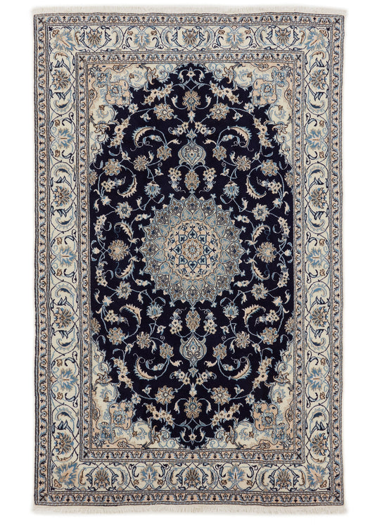Hand-knotted Oriental Carpet | Unique Nain Kashmar 57730 (in stock)