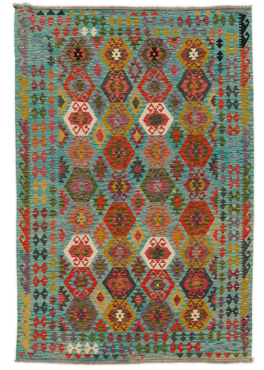 Handwoven Oriental Carpet | Unique Afghan Kelim 13890 (in stock)
