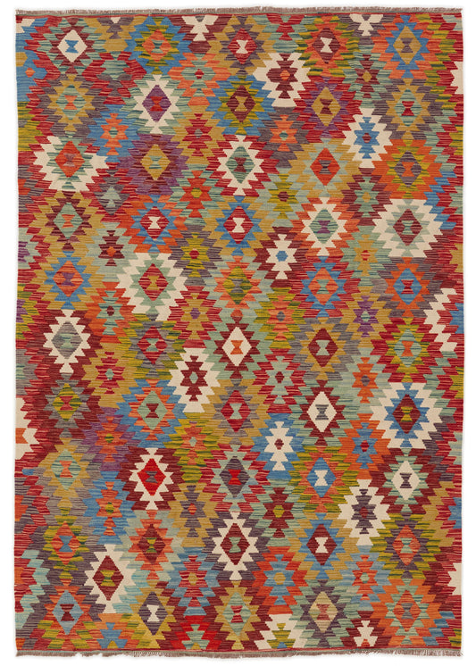 Handwoven Oriental Carpet | Unique Afghan Kelim 14075 (in stock)