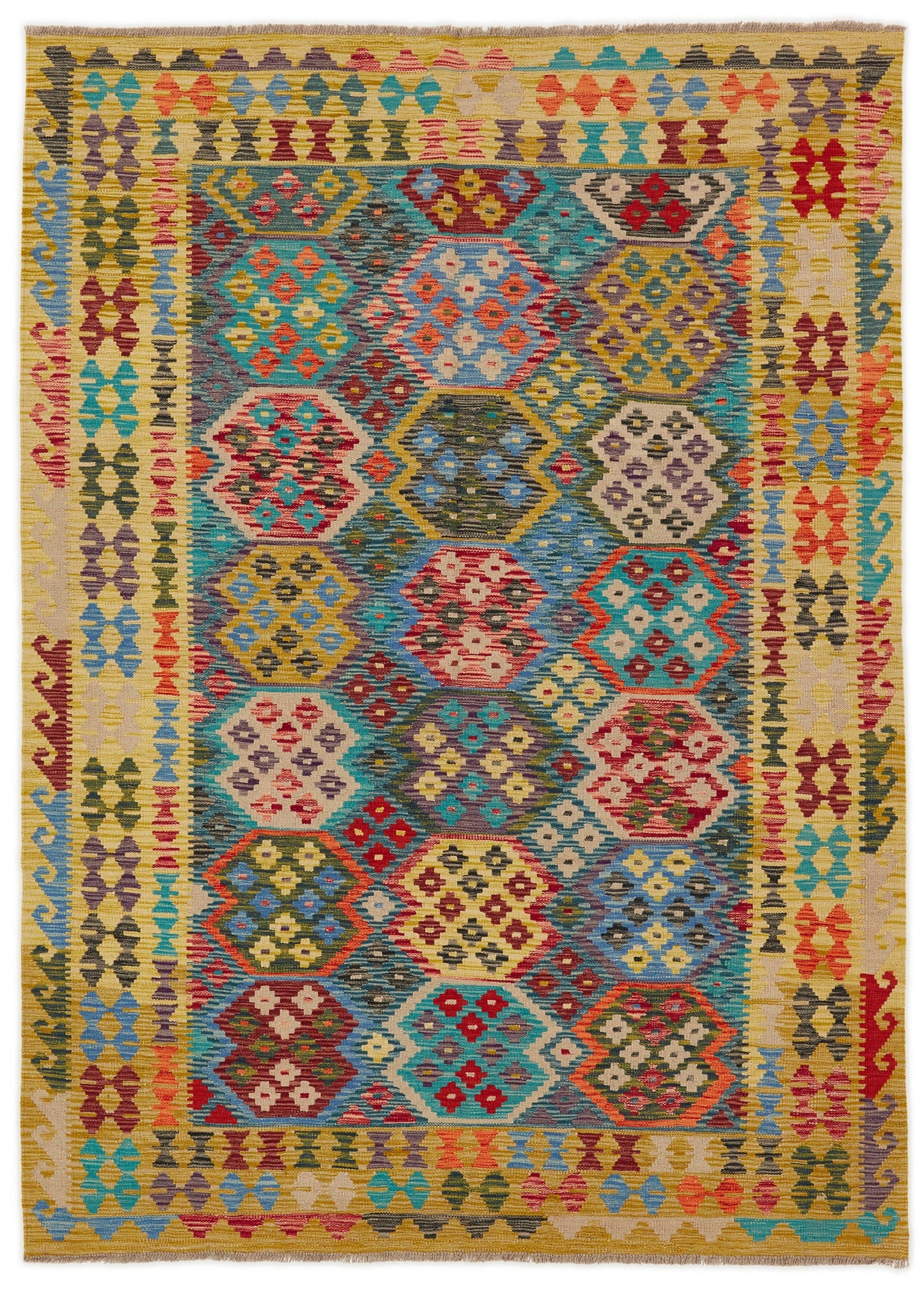 Handwoven Oriental Carpet | Unique Afghan Kelim 13912 (in stock)