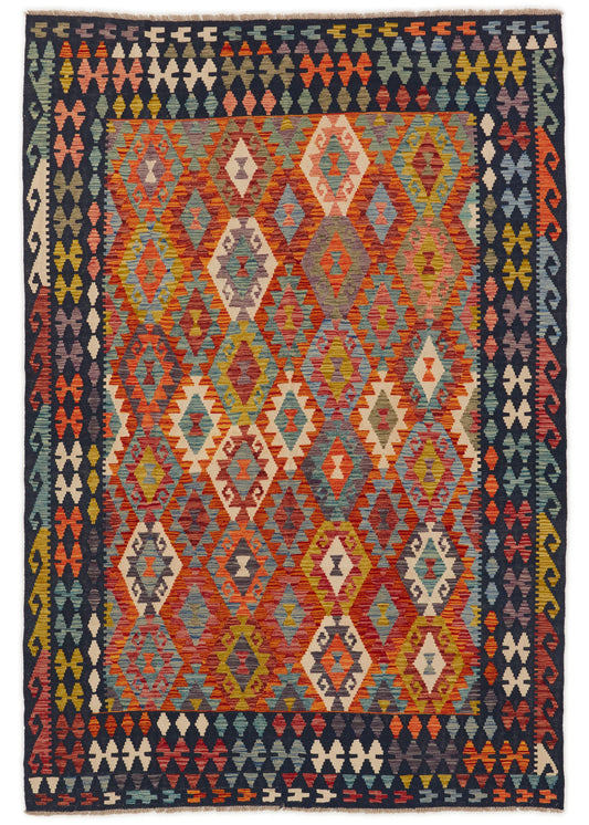 Handwoven Oriental Carpet | Unique Afghan Kelim 13866 (in stock)