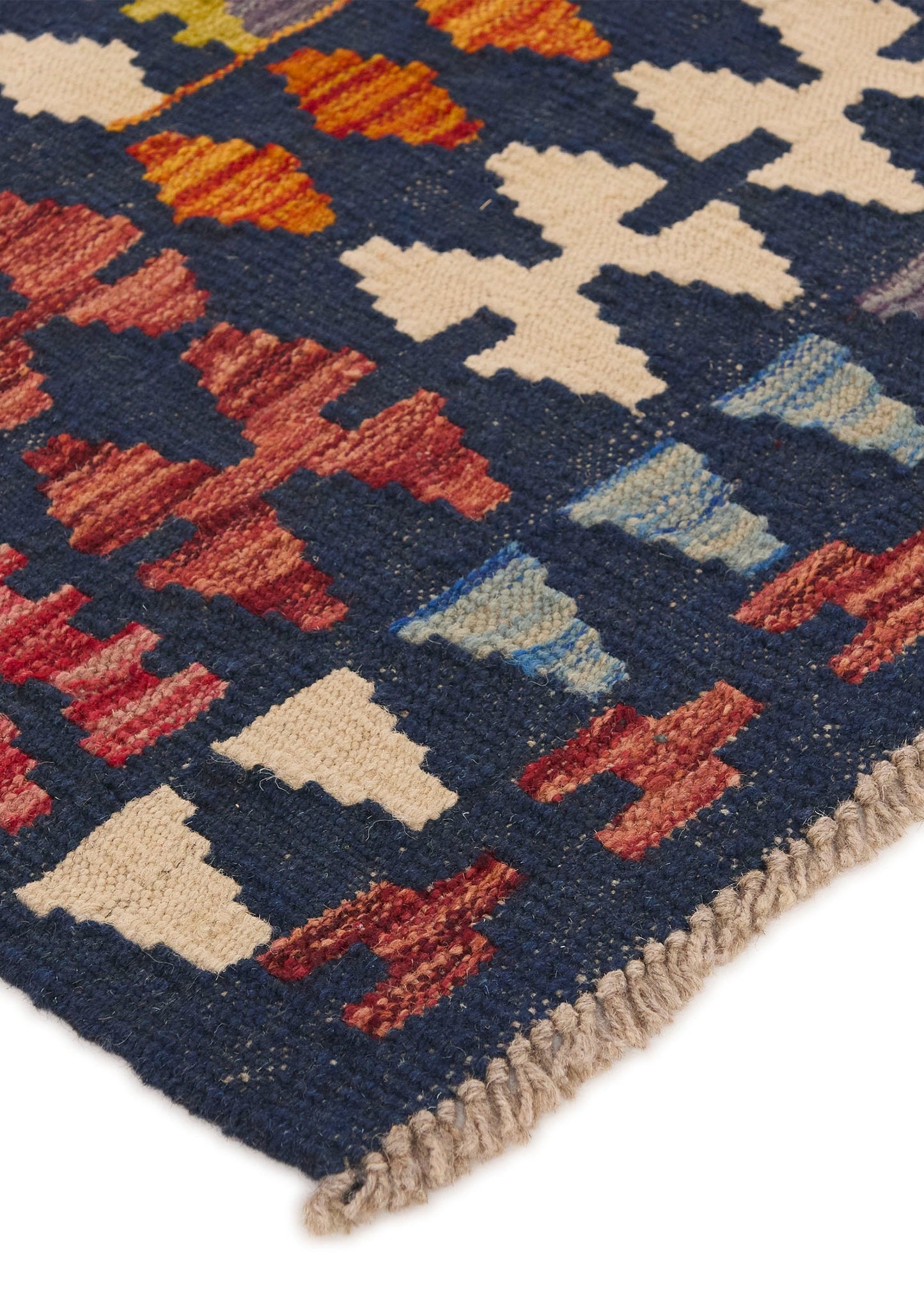 Handwoven Oriental Carpet | Unique Afghan Kelim 13866 (in stock)
