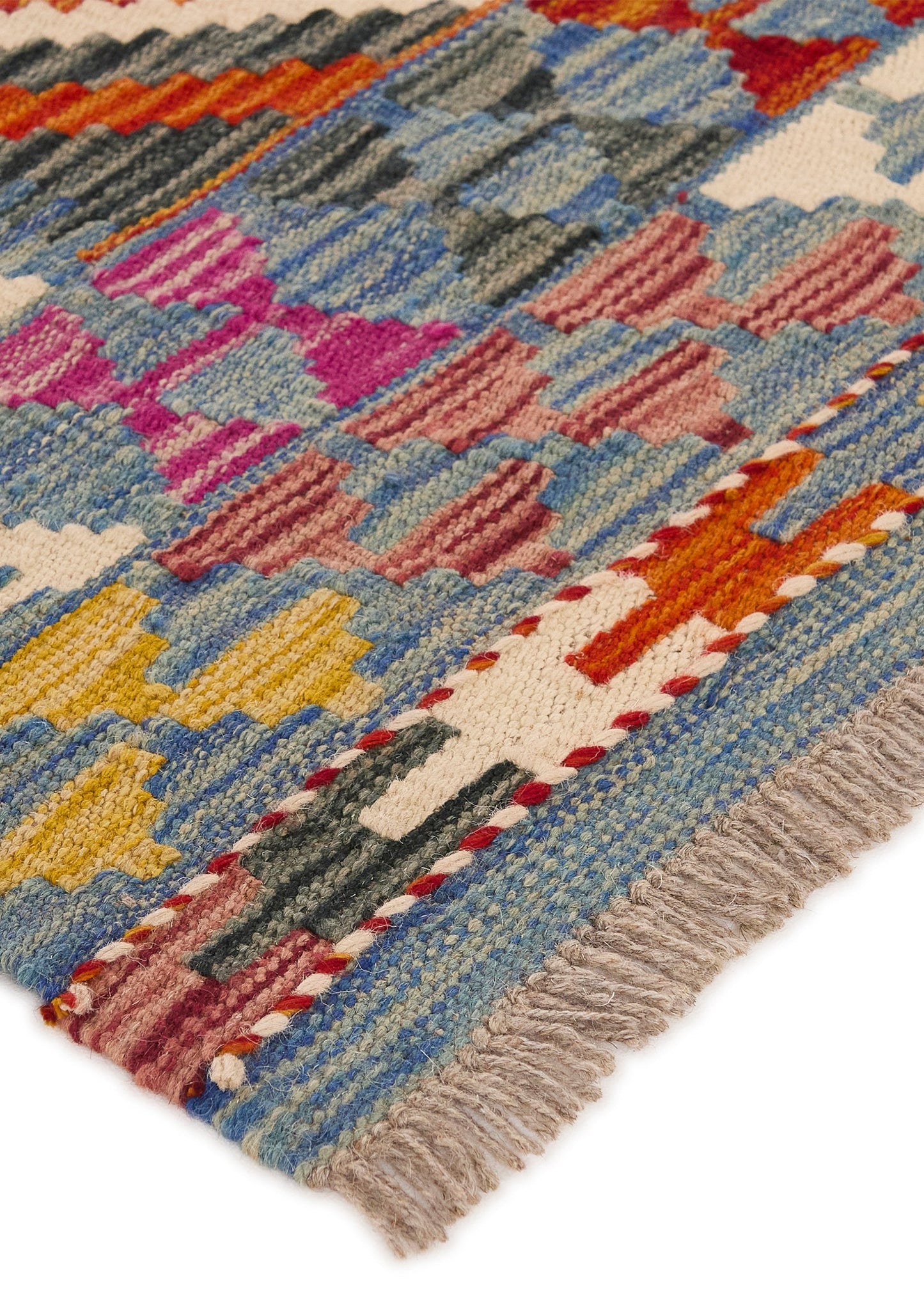 Handwoven Oriental Carpet | Unique Afghan Kelim 13912 (in stock)