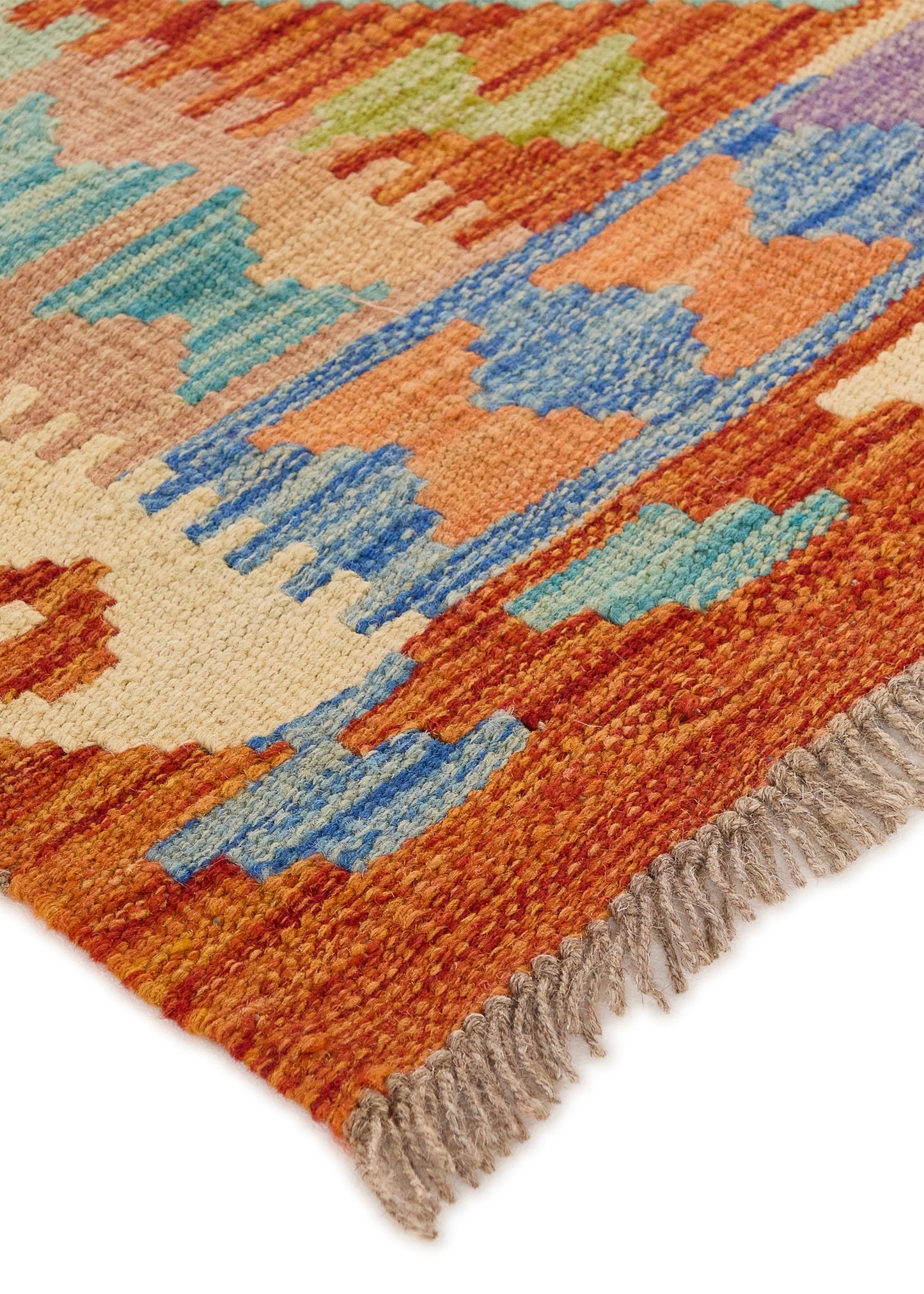 Handwoven Oriental Carpet | Unique Afghan Kelim 14053 (in stock)