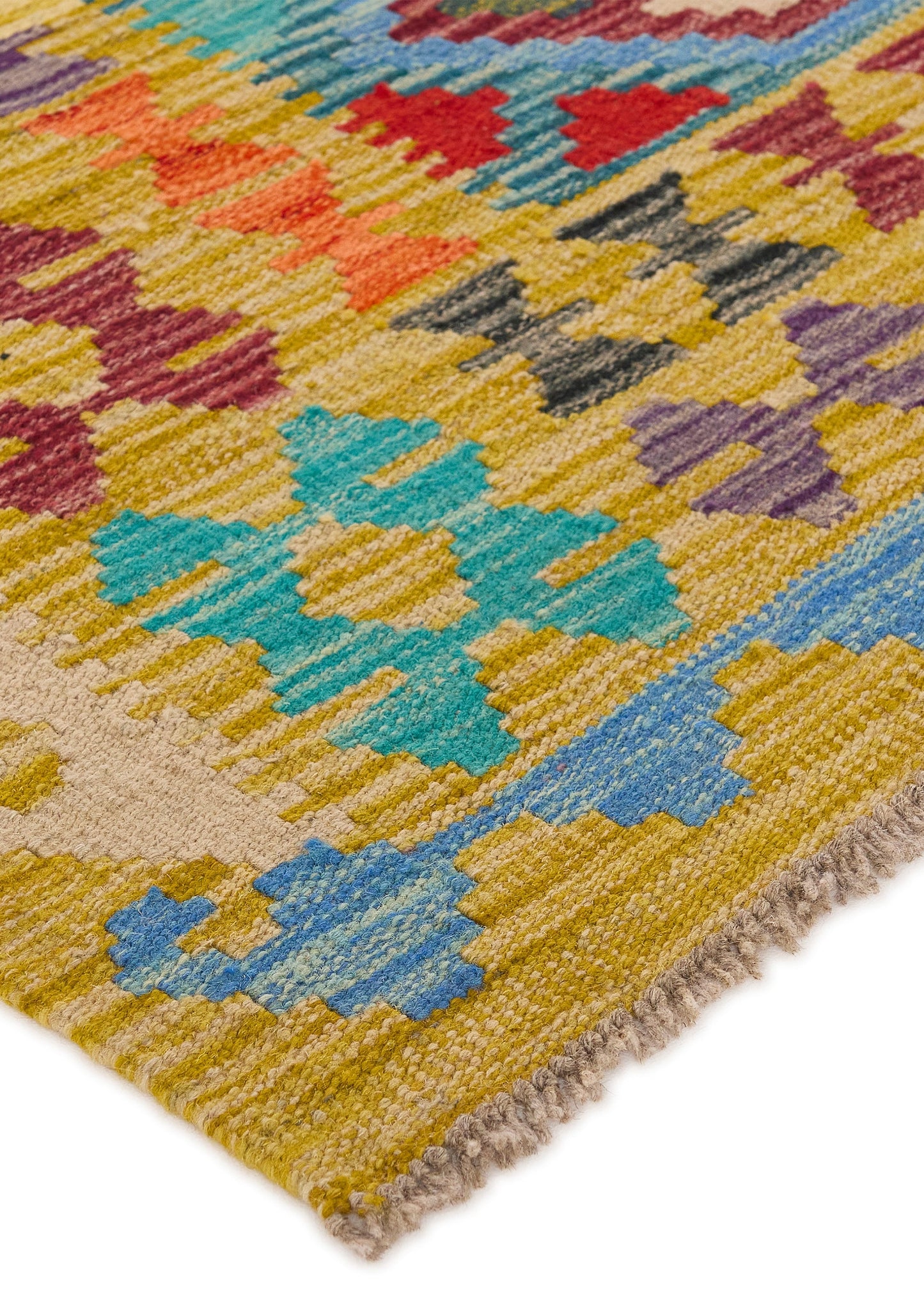 Handwoven Oriental Carpet | Unique Afghan Kelim 13912 (in stock)