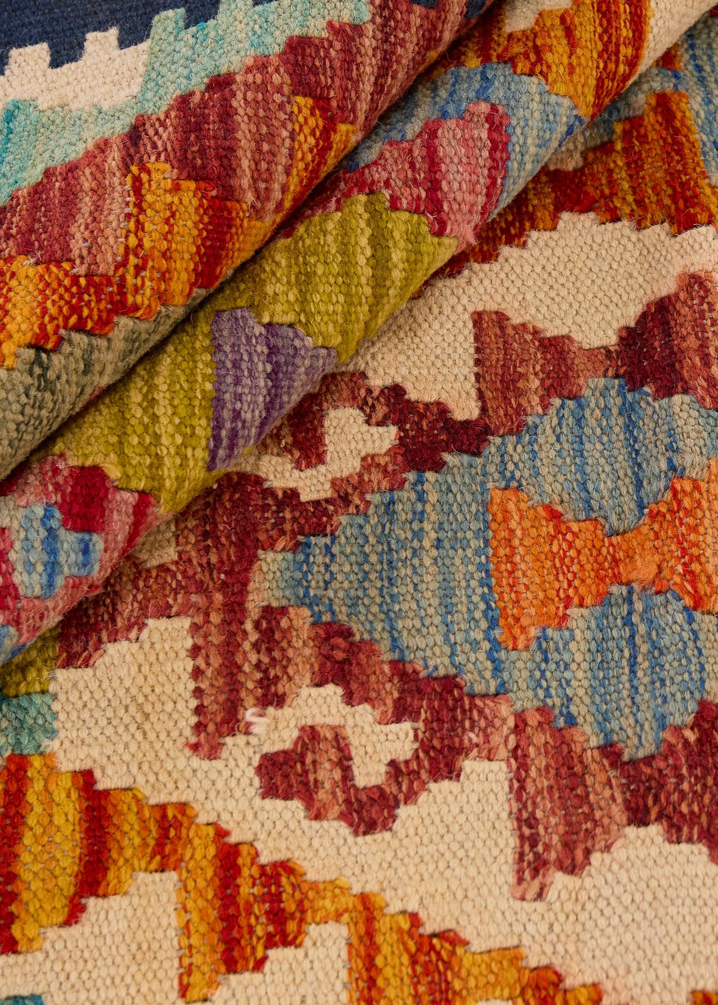 Handwoven Oriental Carpet | Unique Afghan Kelim 13866 (in stock)