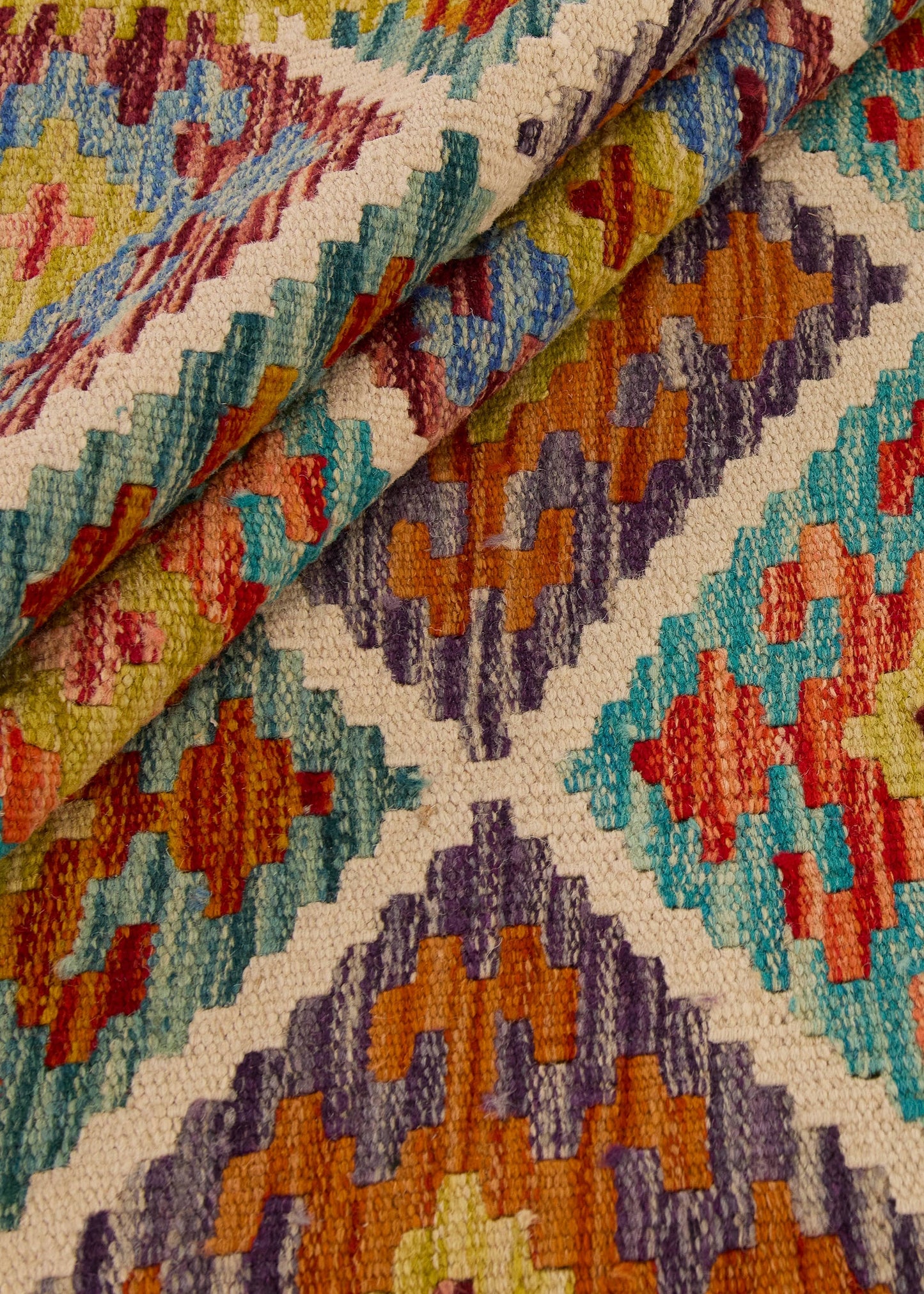 Handwoven Oriental Carpet | Unique Afghan Kelim 14076 (in stock)