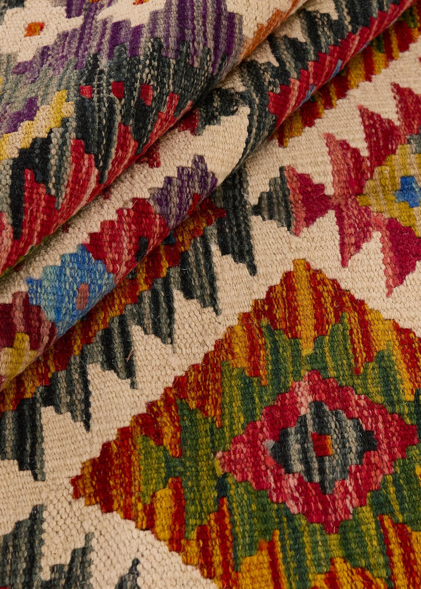 Handwoven Oriental Carpet | Unique Afghan Kelim 13990 (in stock)