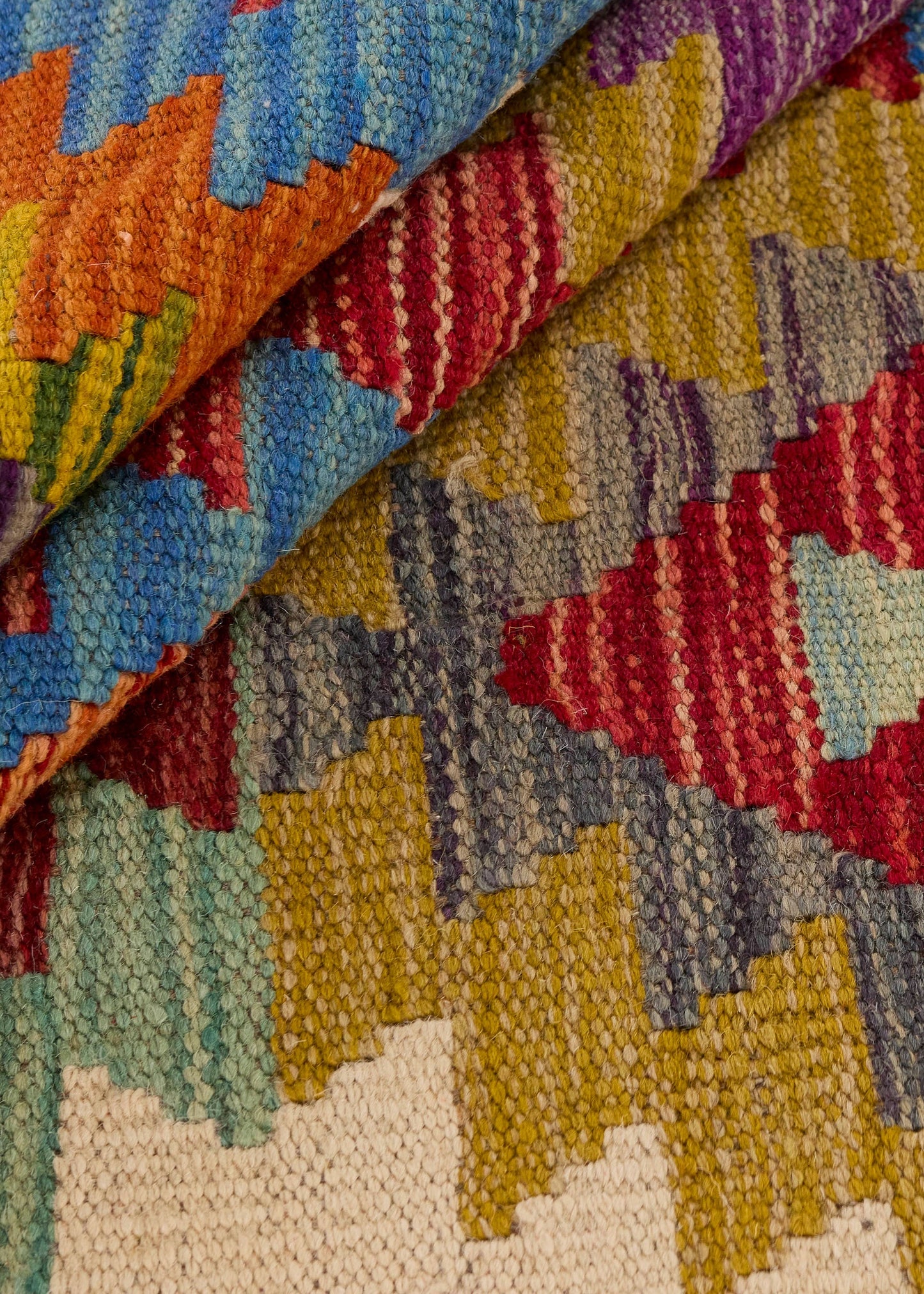 Handwoven Oriental Carpet | Unique Afghan Kelim 14075 (in stock)