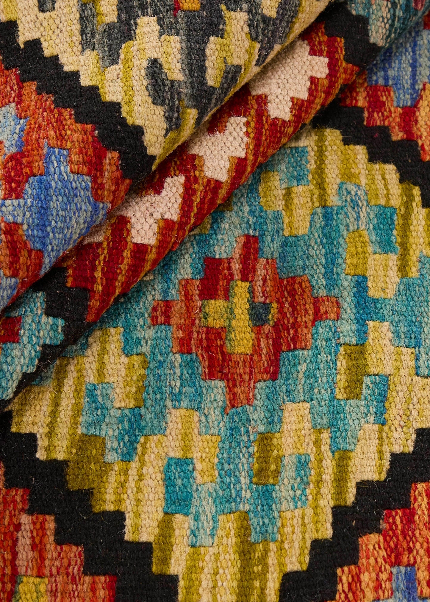 Handwoven Oriental Carpet | Unique Afghan Kelim 1187 (in stock)