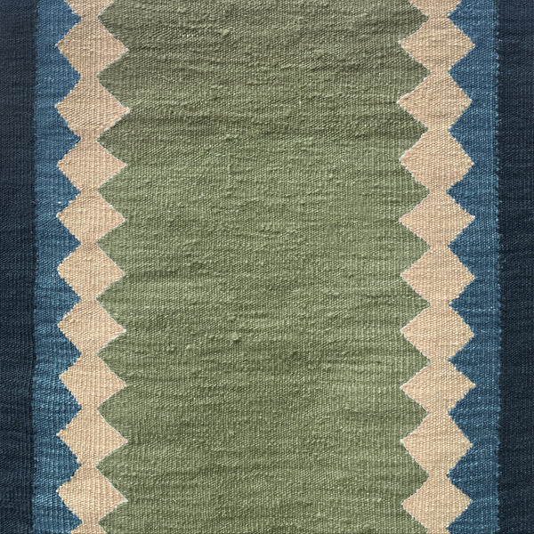 Stair runner Sophie Cooney Amulet Wool Attica Moss Green