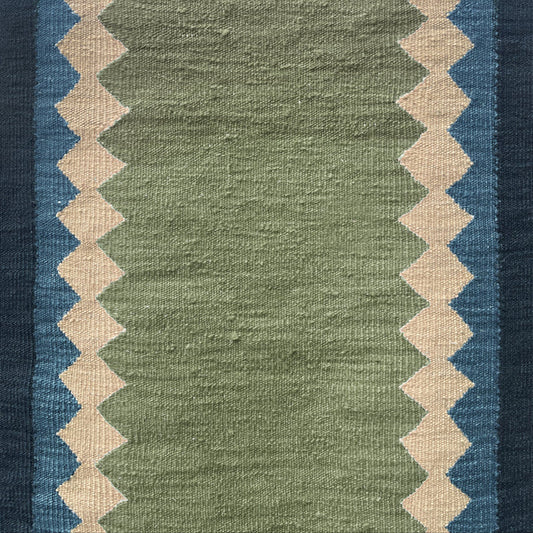 Stair runner Sophie Cooney Amulet Wool Attica Moss Green