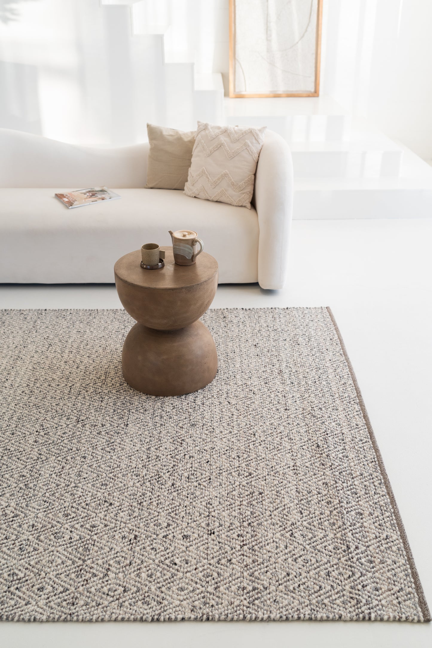 Carpet MOMO Rugs | Fine Baregrain Black White
