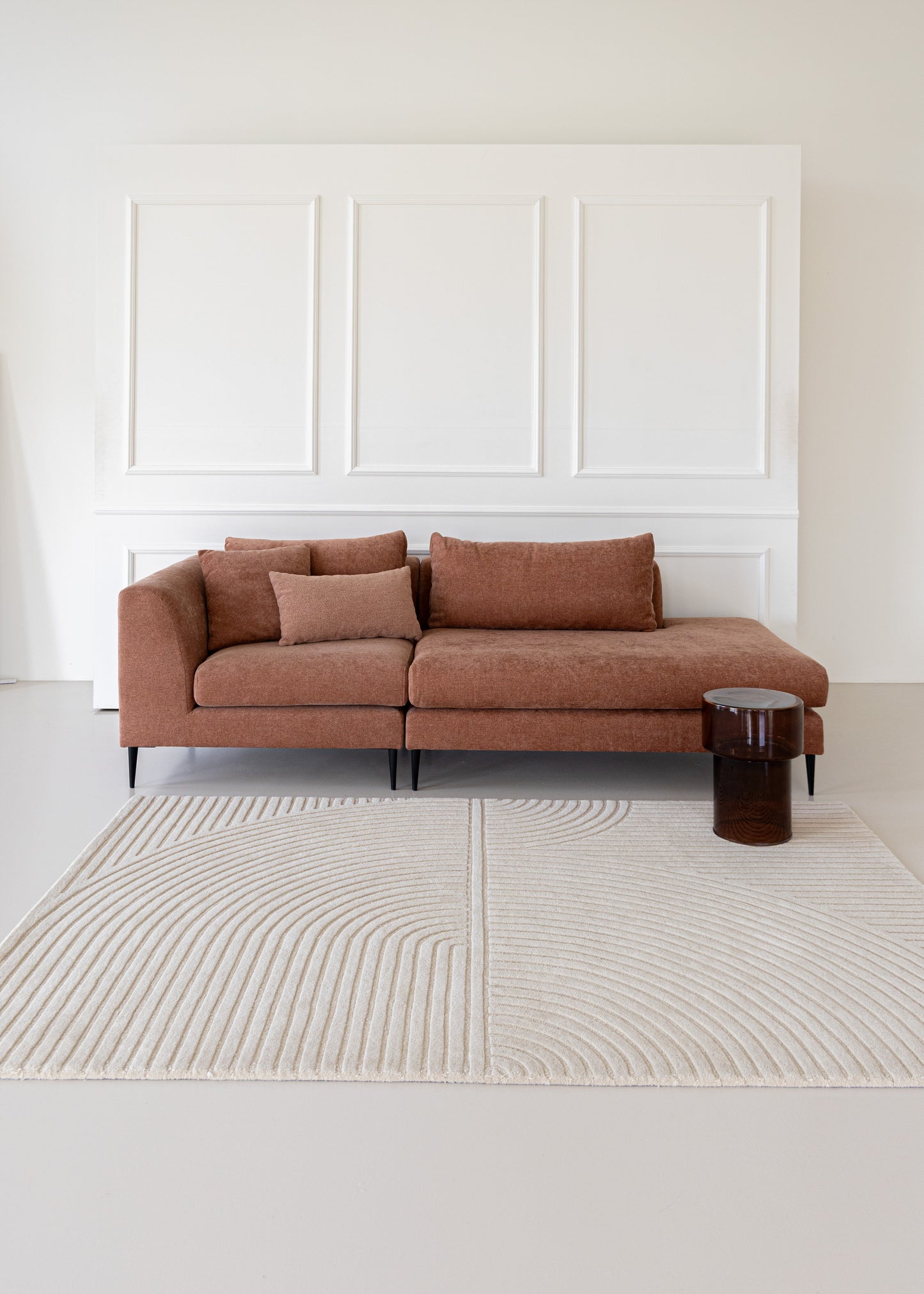Carpet MOMO Rugs Studio | Bending Lines beige