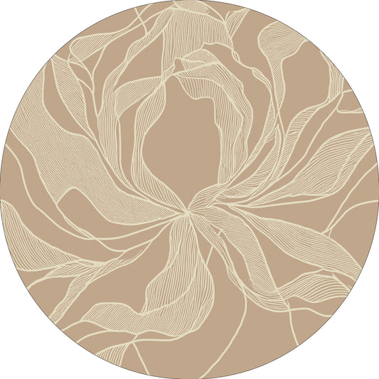 Rug MOMO rugs x NOŪRA studios - Bloom Nude rose Rond