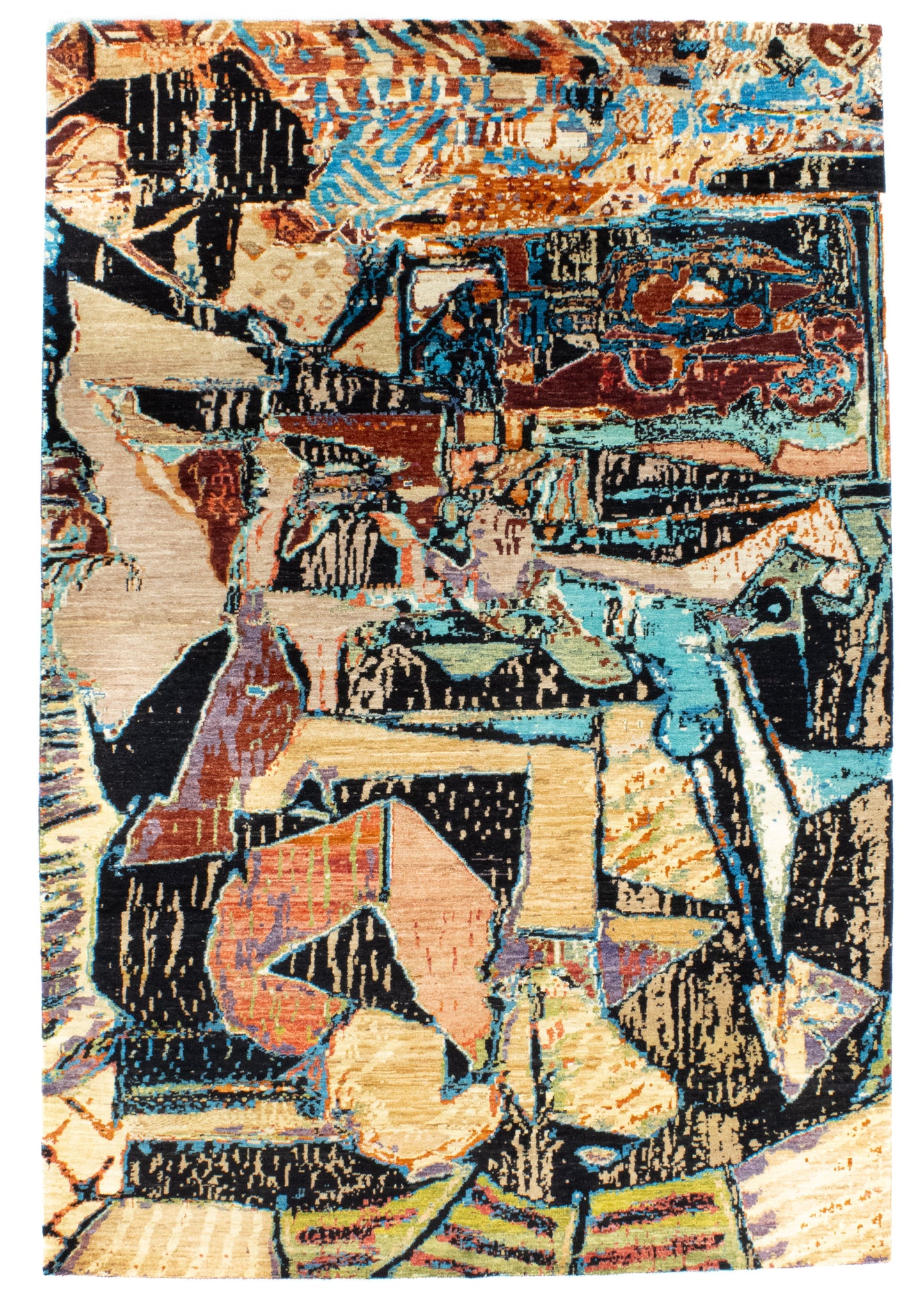 Unique Ziegler Art Deco Rug 17952 | Hand-knotted from Afghanistan (in stock)