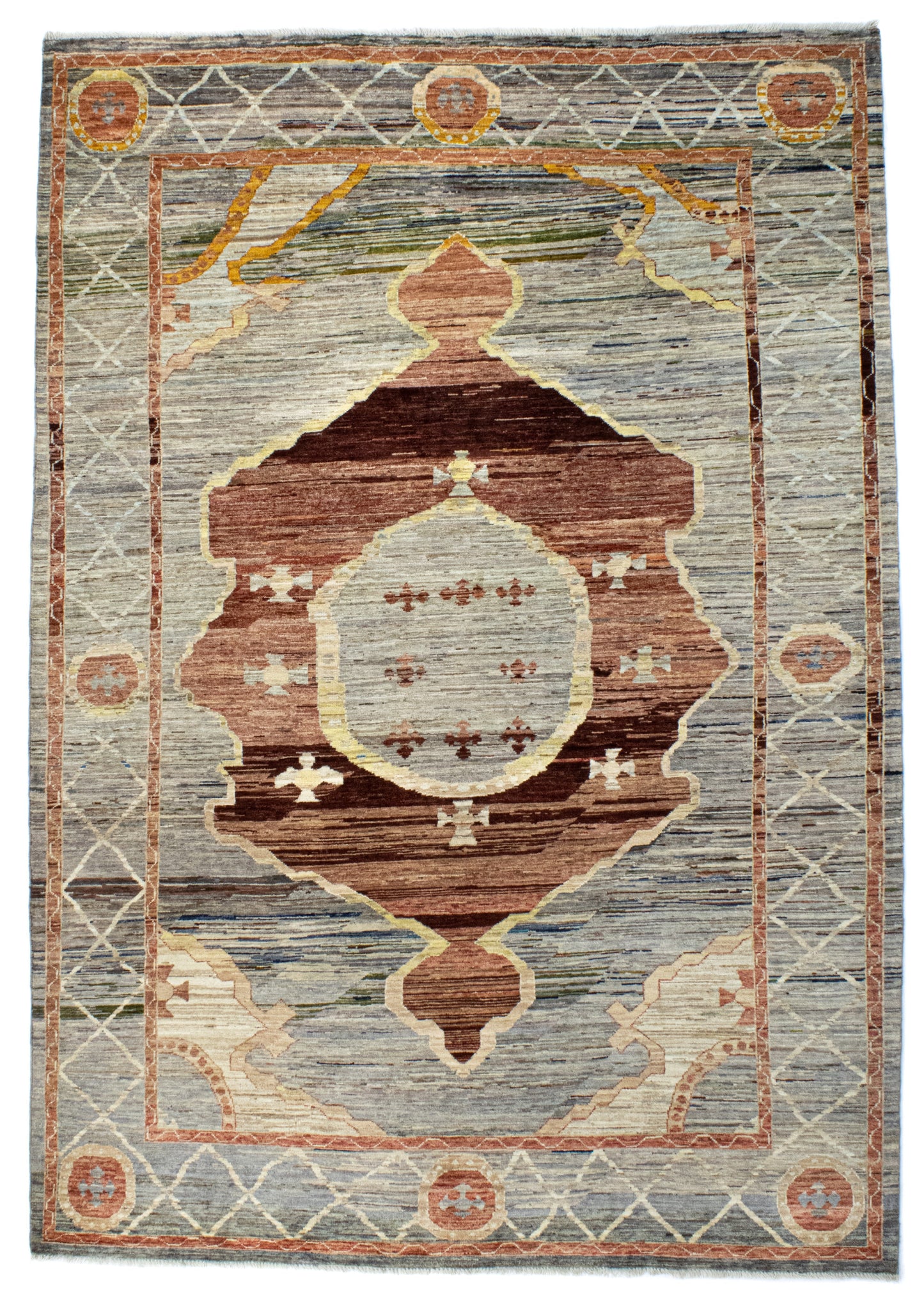 Unique Ziegler Art Deco Rug 19166 | Hand-knotted from Afghanistan (in stock)
