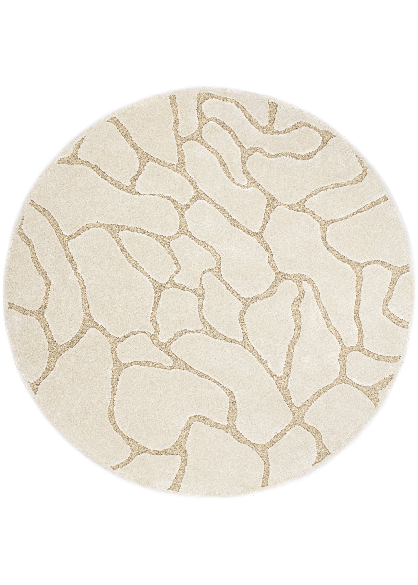 Rug MOMO Rugs | Cracks Natural Round