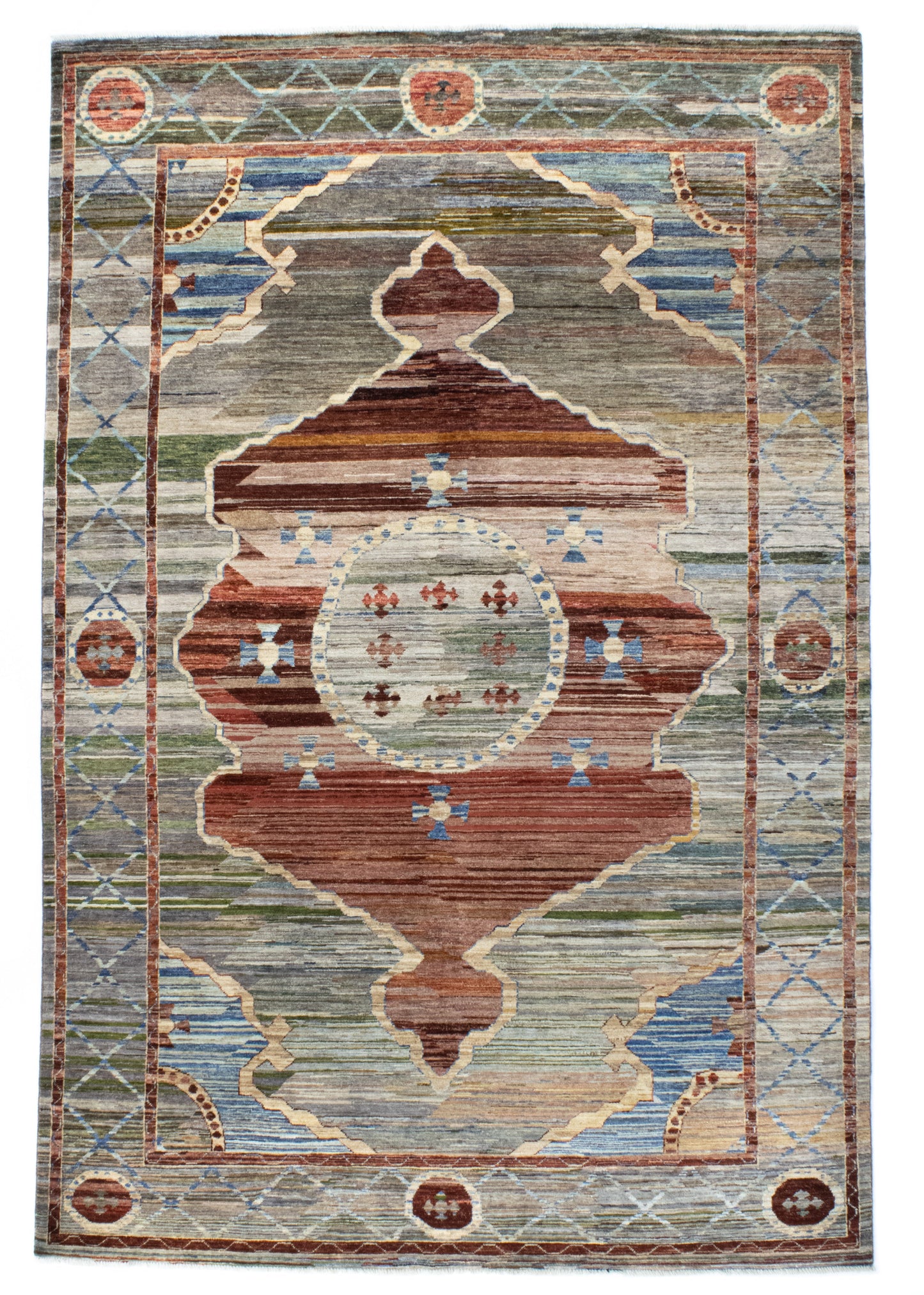 Unique Ziegler Art Deco Rug 18479 | Hand-knotted from Afghanistan (in stock)