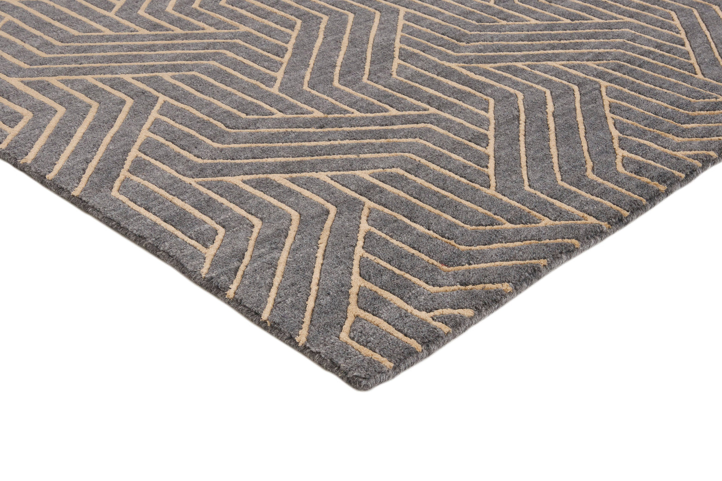 Carpet MOMO Rugs Companion Charcoal Gold