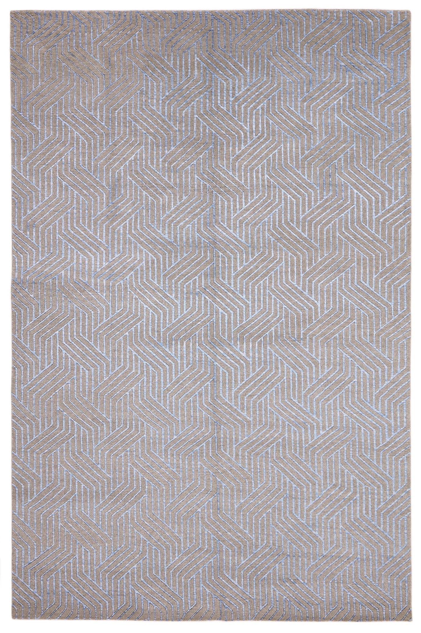 Carpet MOMO Rugs Companion Grey Light Blue