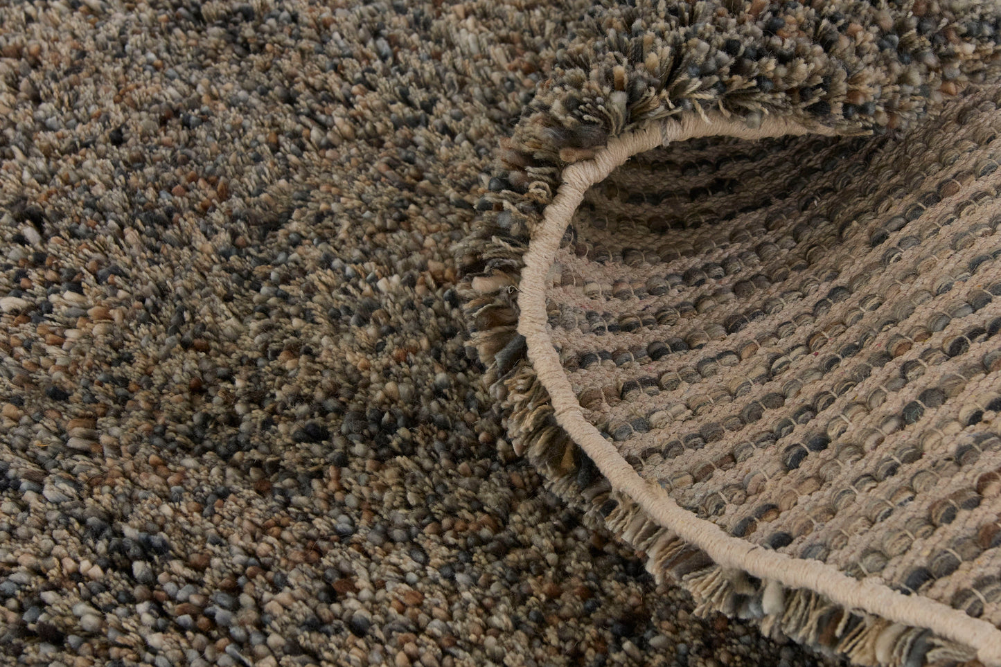Carpet MOMO Rugs Coral Brown Round