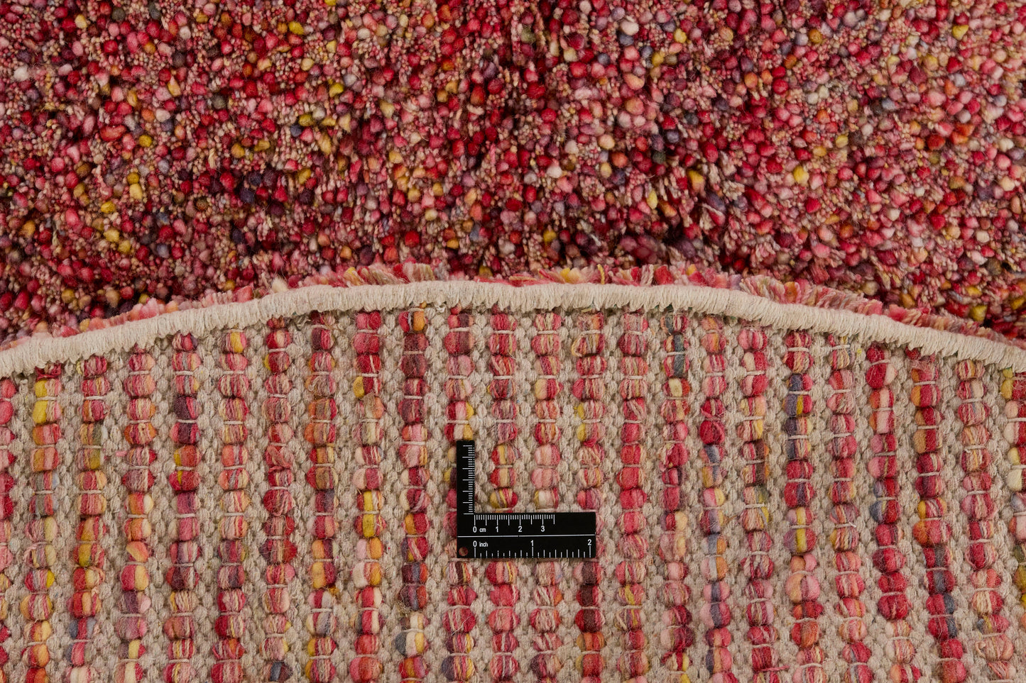 Carpet MOMO Rugs Coral Red Multi Round