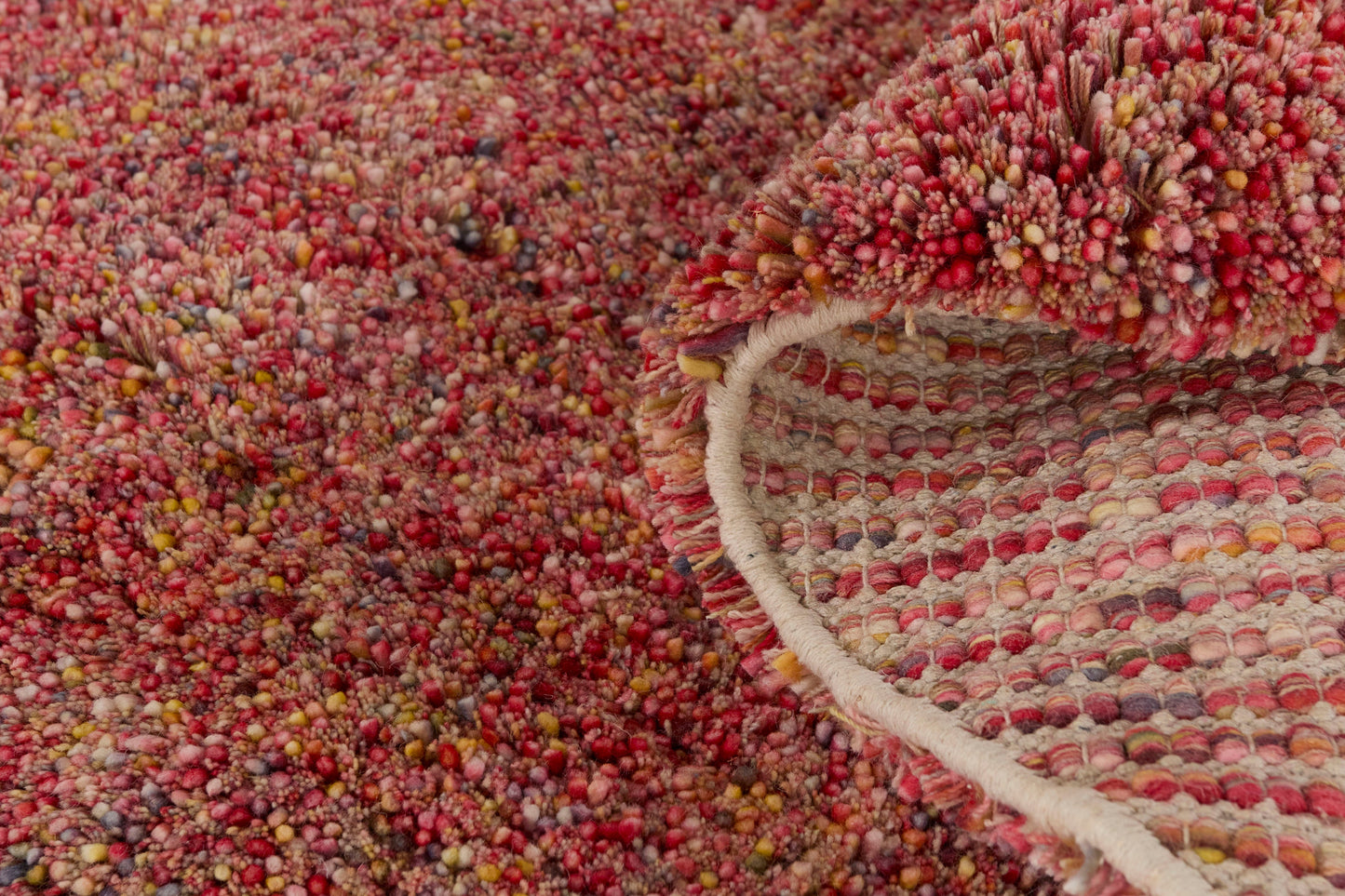 Carpet MOMO Rugs Coral Red Multi Round