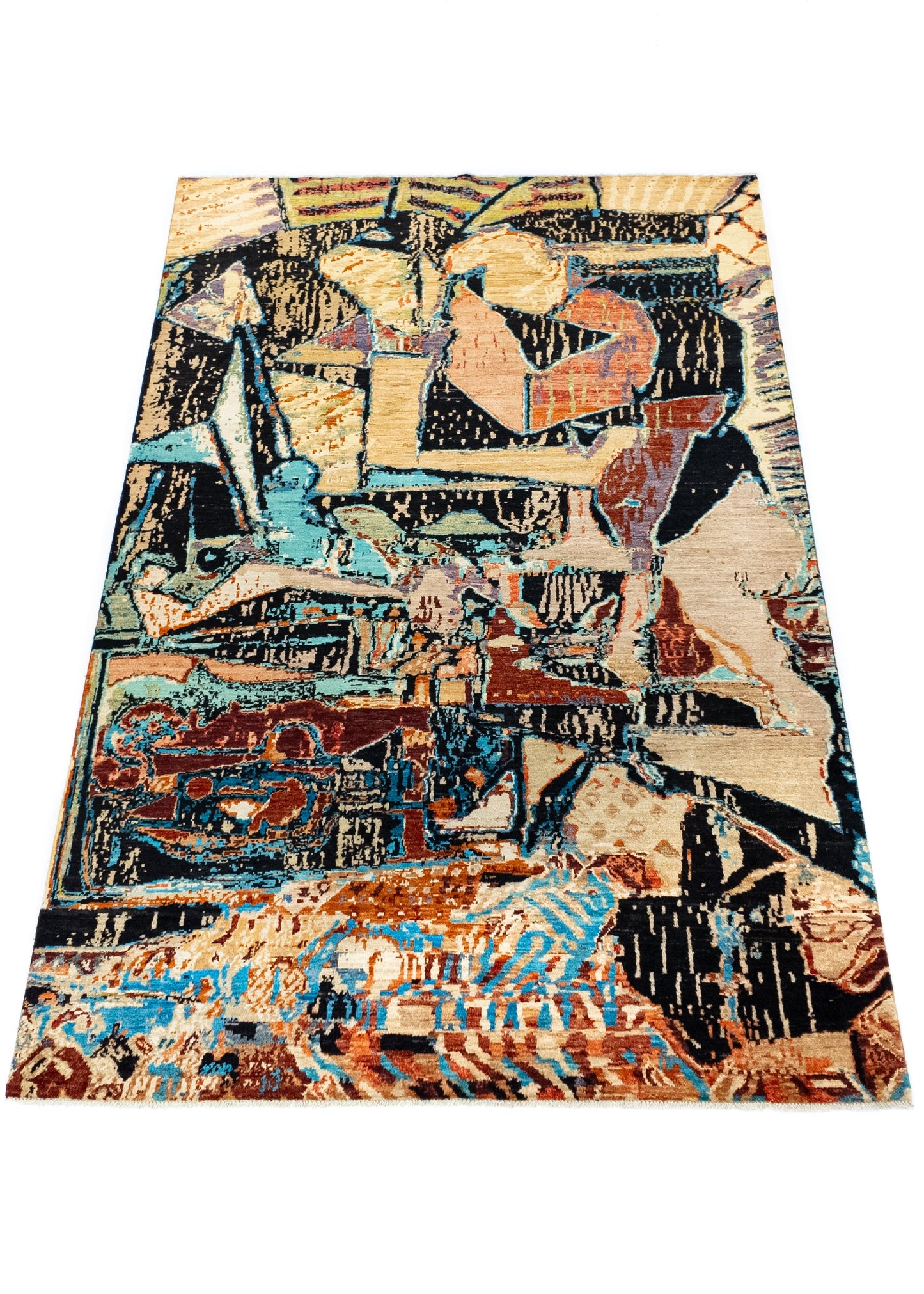 Unique Ziegler Art Deco Rug 17952 | Hand-knotted from Afghanistan (in stock)