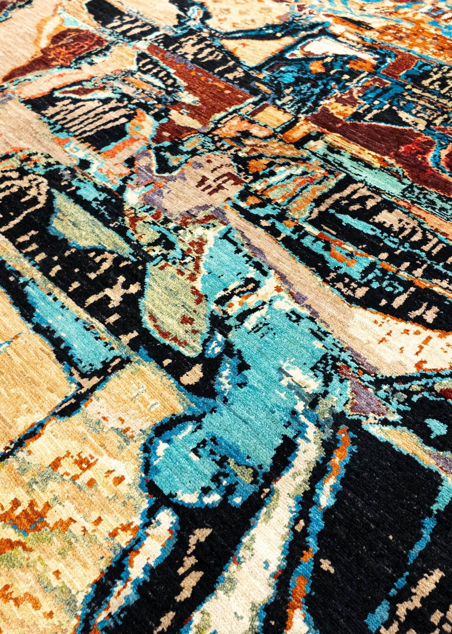 Unique Ziegler Art Deco Rug 17952 | Hand-knotted from Afghanistan (in stock)