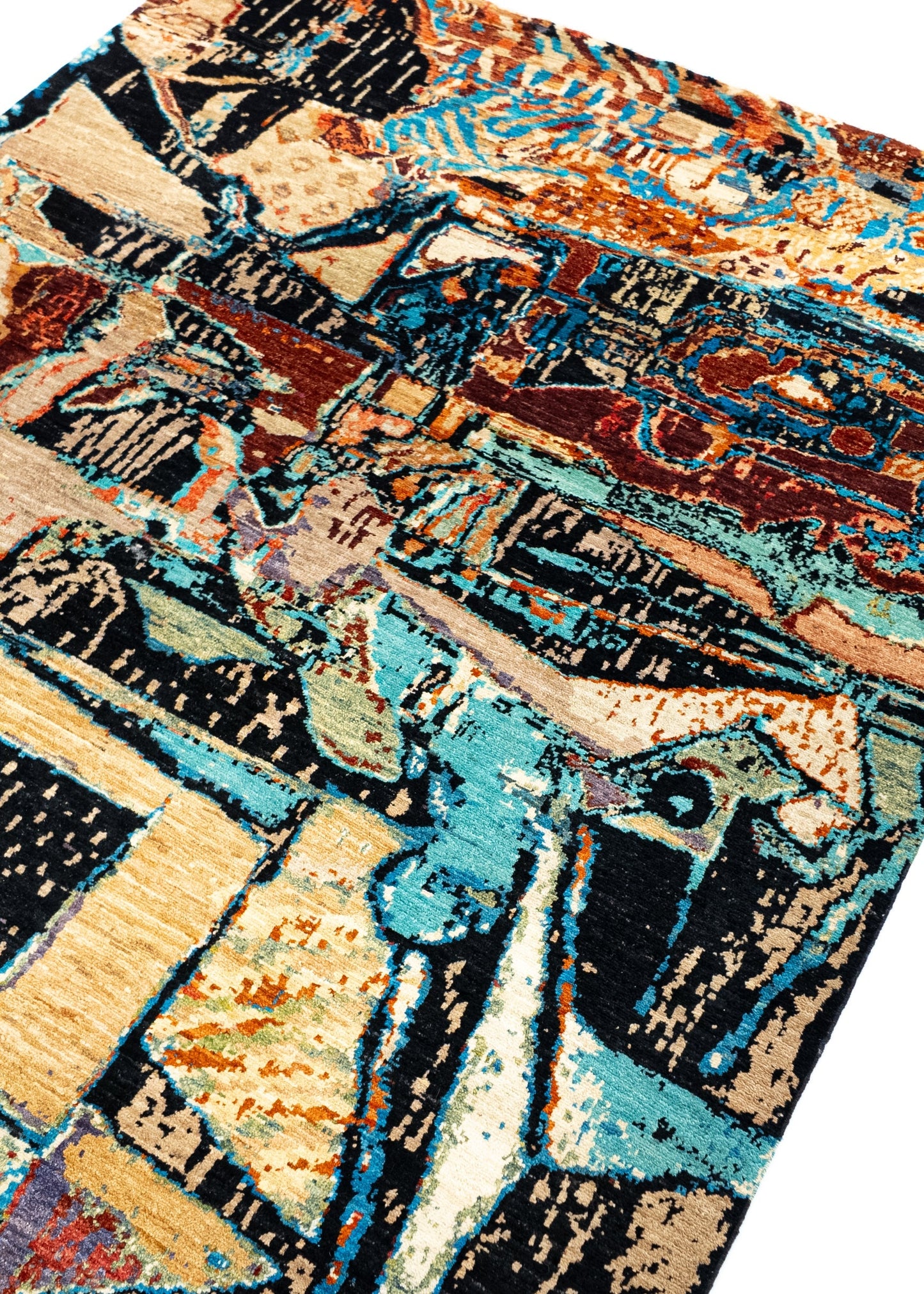Unique Ziegler Art Deco Rug 17952 | Hand-knotted from Afghanistan (in stock)