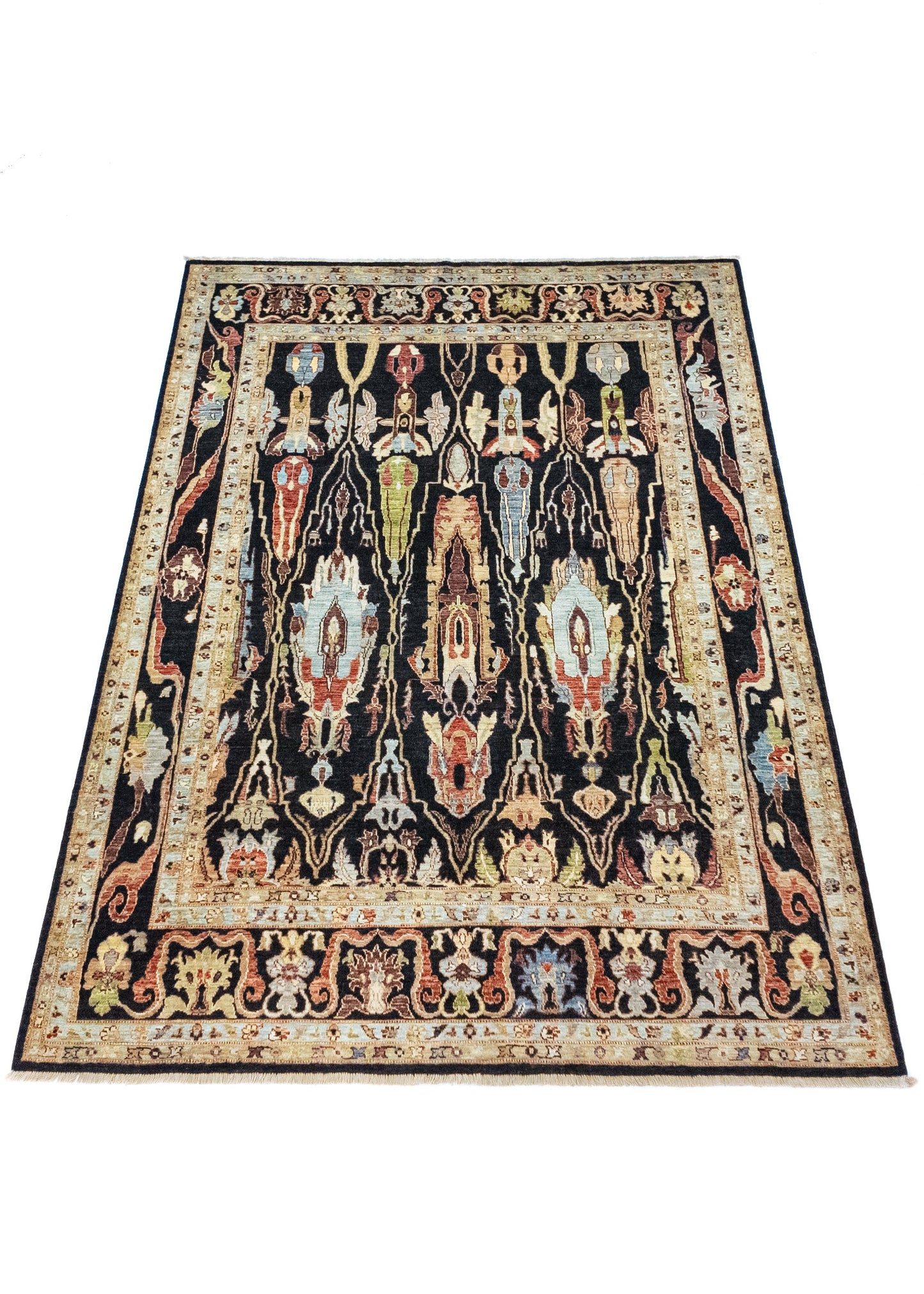 Unique Ziegler Art Deco Rug 13554 | Hand-knotted from Afghanistan (in stock)