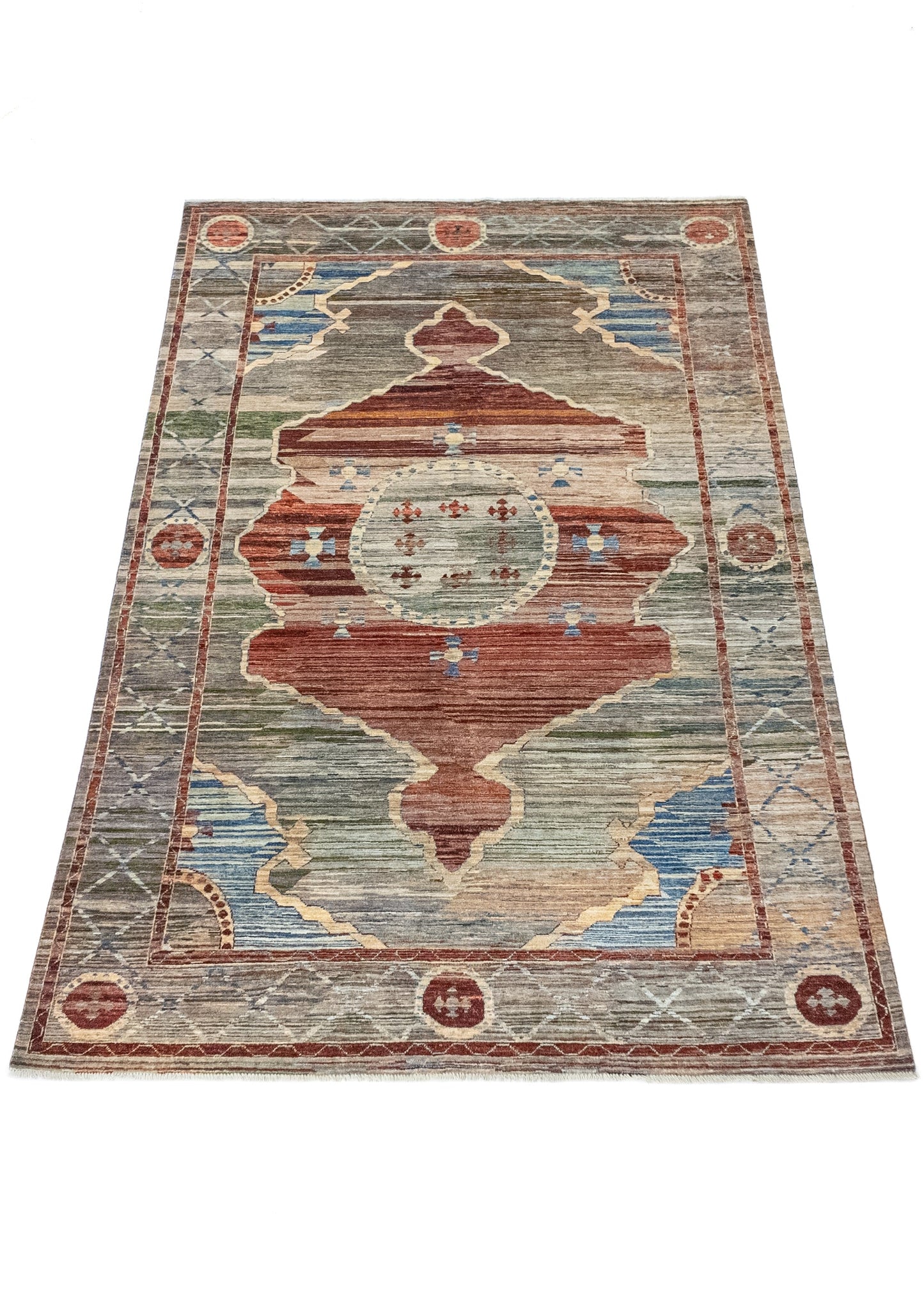 Unique Ziegler Art Deco Rug 18479 | Hand-knotted from Afghanistan (in stock)