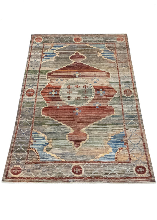 Unique Ziegler Art Deco Rug 18479 | Hand-knotted from Afghanistan (in stock)