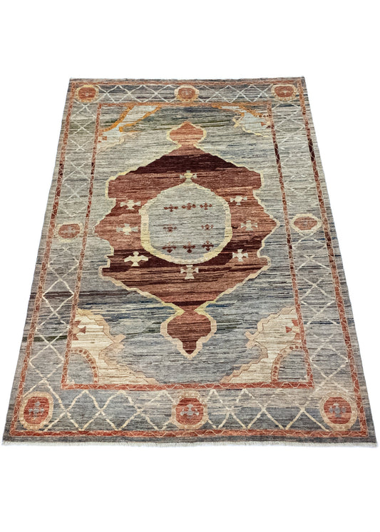 Unique Ziegler Art Deco Rug 19166 | Hand-knotted from Afghanistan (in stock)