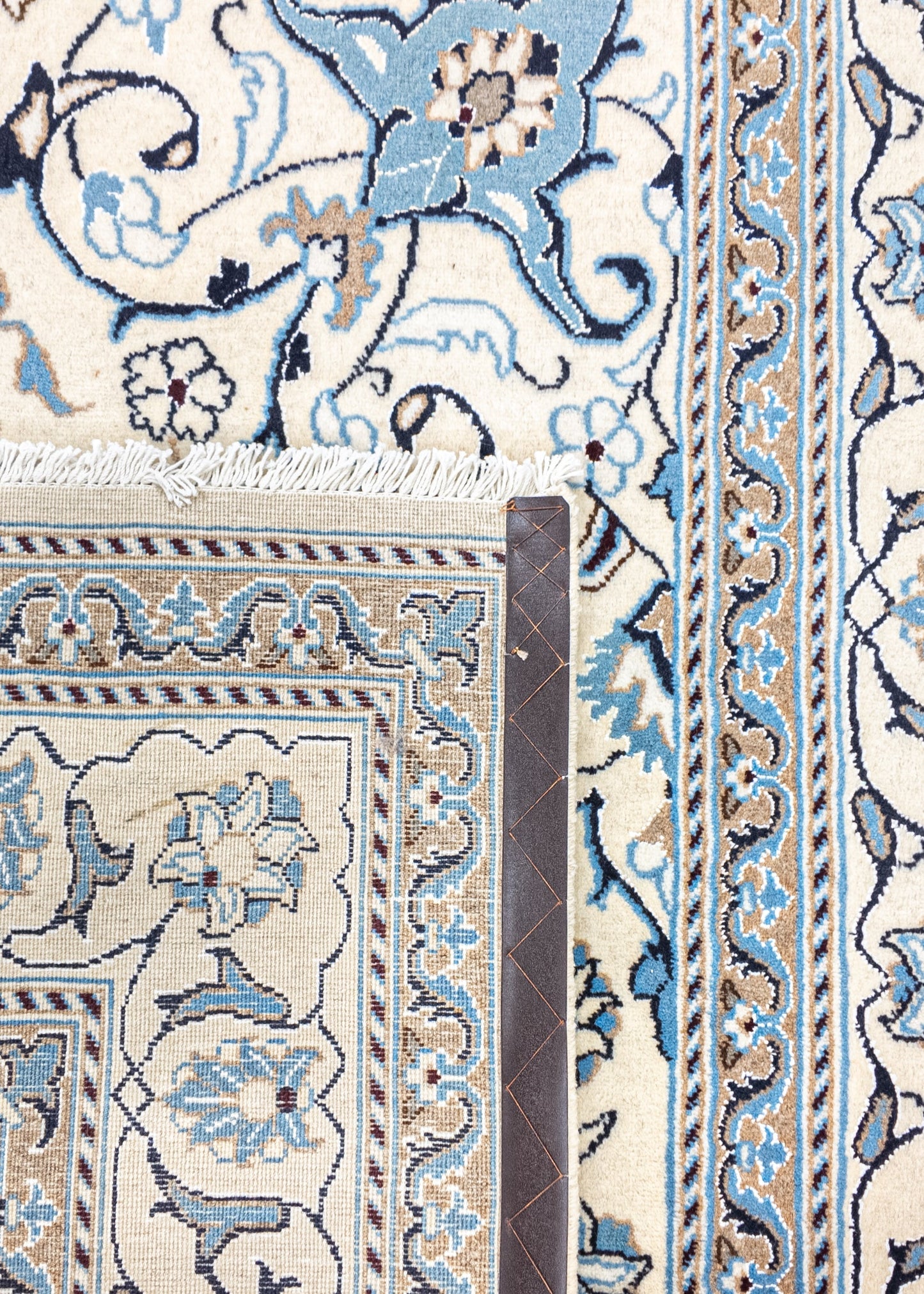 Hand-knotted Oriental Carpet | Unique Nain Kashmar 46936 (in stock)
