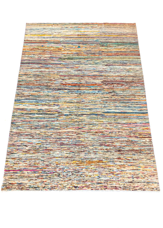 Unique Ziegler Stripe Rug 18561 | Hand-knotted from Afghanistan (in stock)