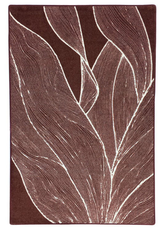 Rug MOMO rugs x NOŪRA studios - Botanical Bordeaux/beige