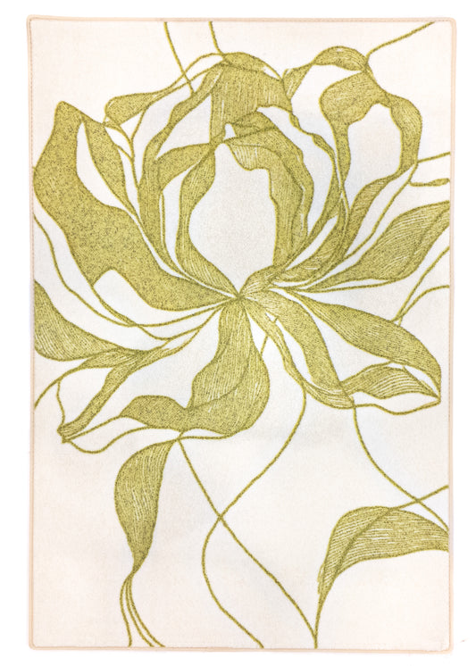 Rug MOMO rugs x NOŪRA studios - Bloom Beige/ olive