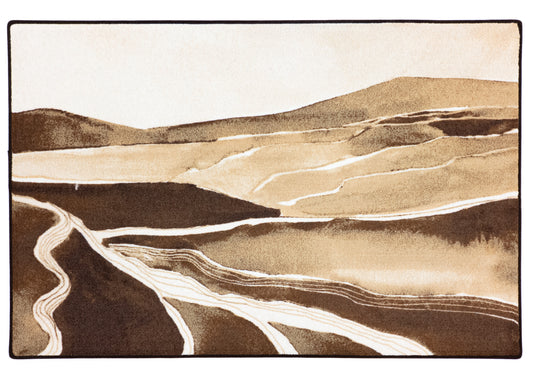 MOMO rugs x NOŪRA studios rug - Horizon Brown/ sand