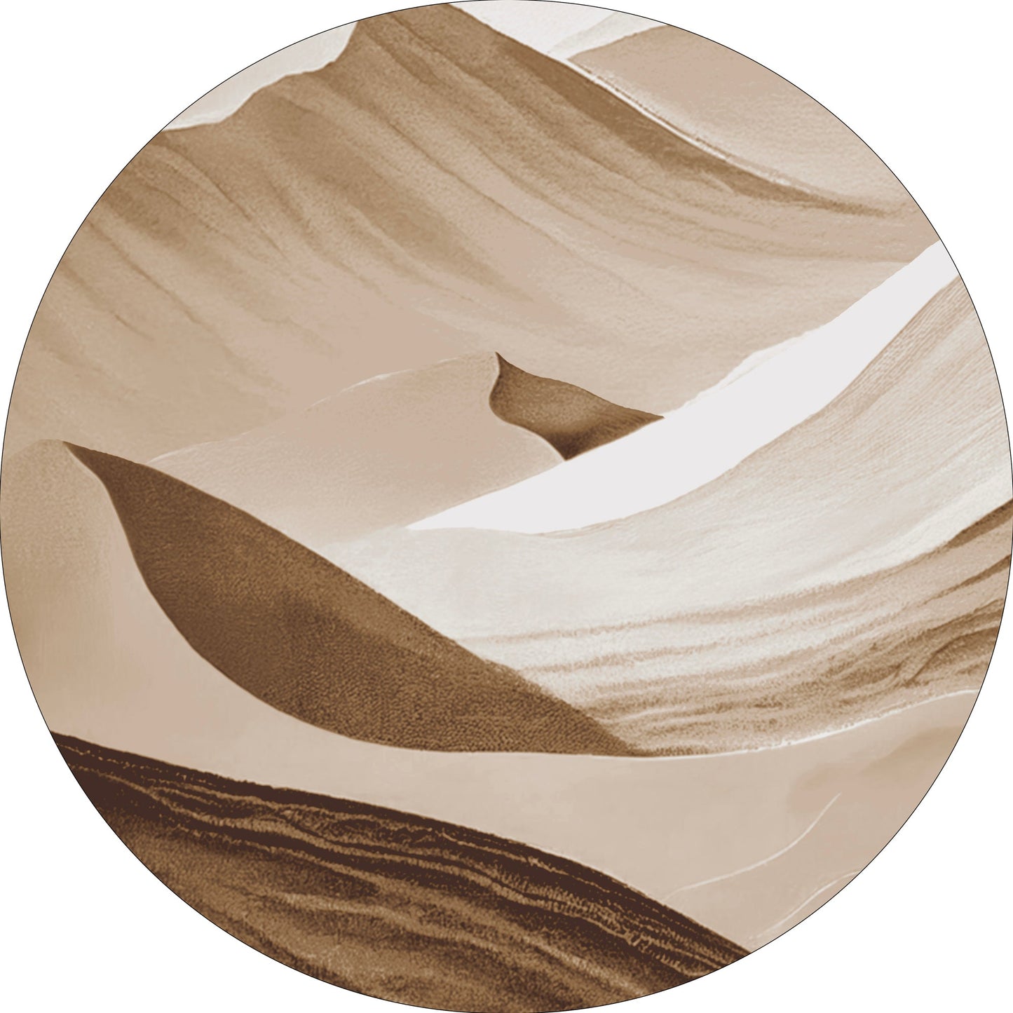 MOMO rugs x NOŪRA studios - Dune Brown Round
