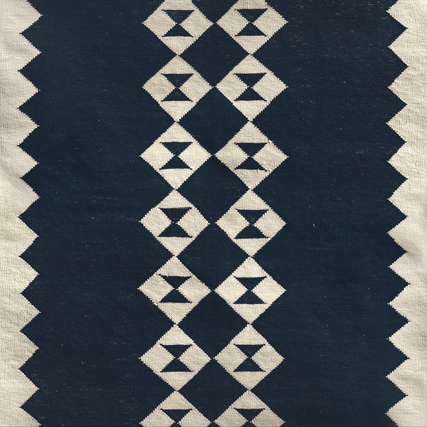 Stair runner Sophie Cooney Raw Cotton Eye Duo Navy